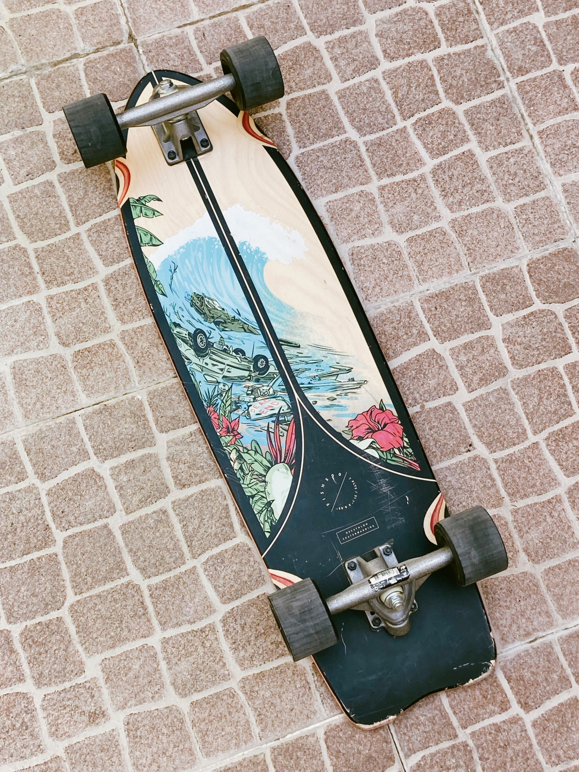 Skate Longboard FISH 500 Preto