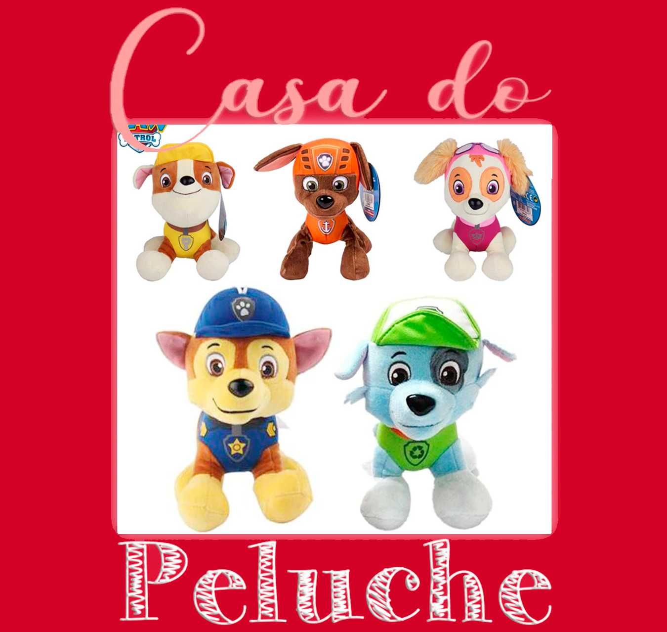 PAW PATROL boneco Cão Chase Patrulha Pata com 20cm Peluche