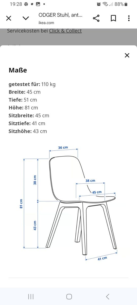 Krzesła IKEA Odger