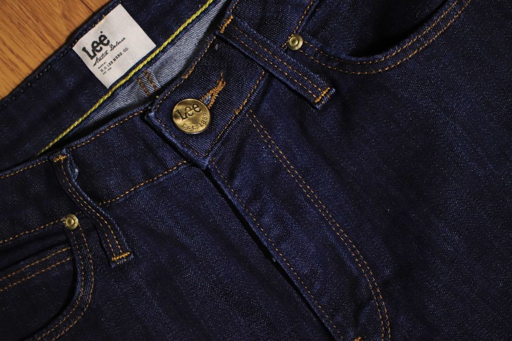 Spodnie Lee r. W27 Skyler jeansowe ciemne niebieskie długie