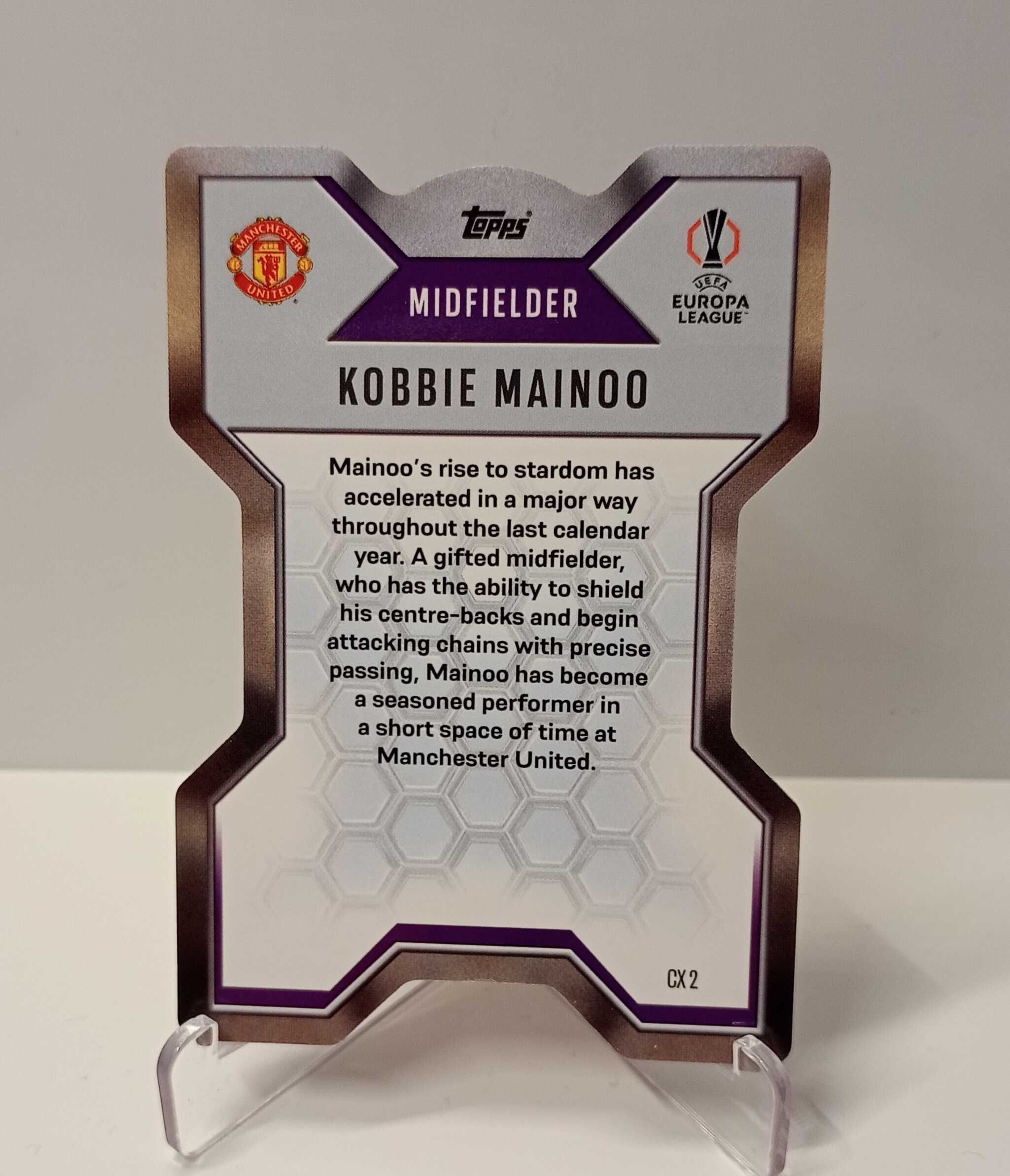Kobbie Mainoo Manchester Utd Chrome X CX2 Topps Match Attax Extra 2025