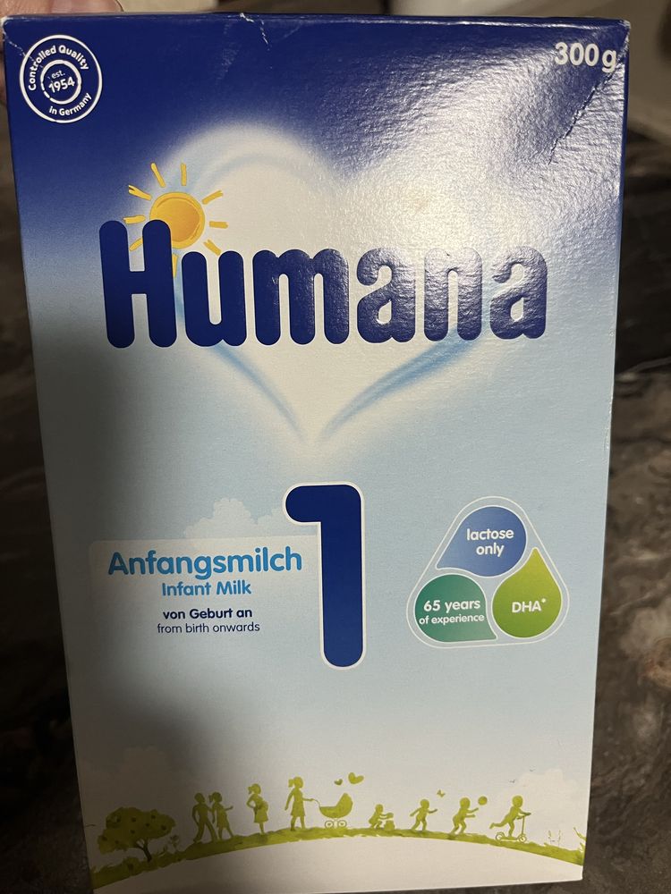 Humana 1, смесь с рождения