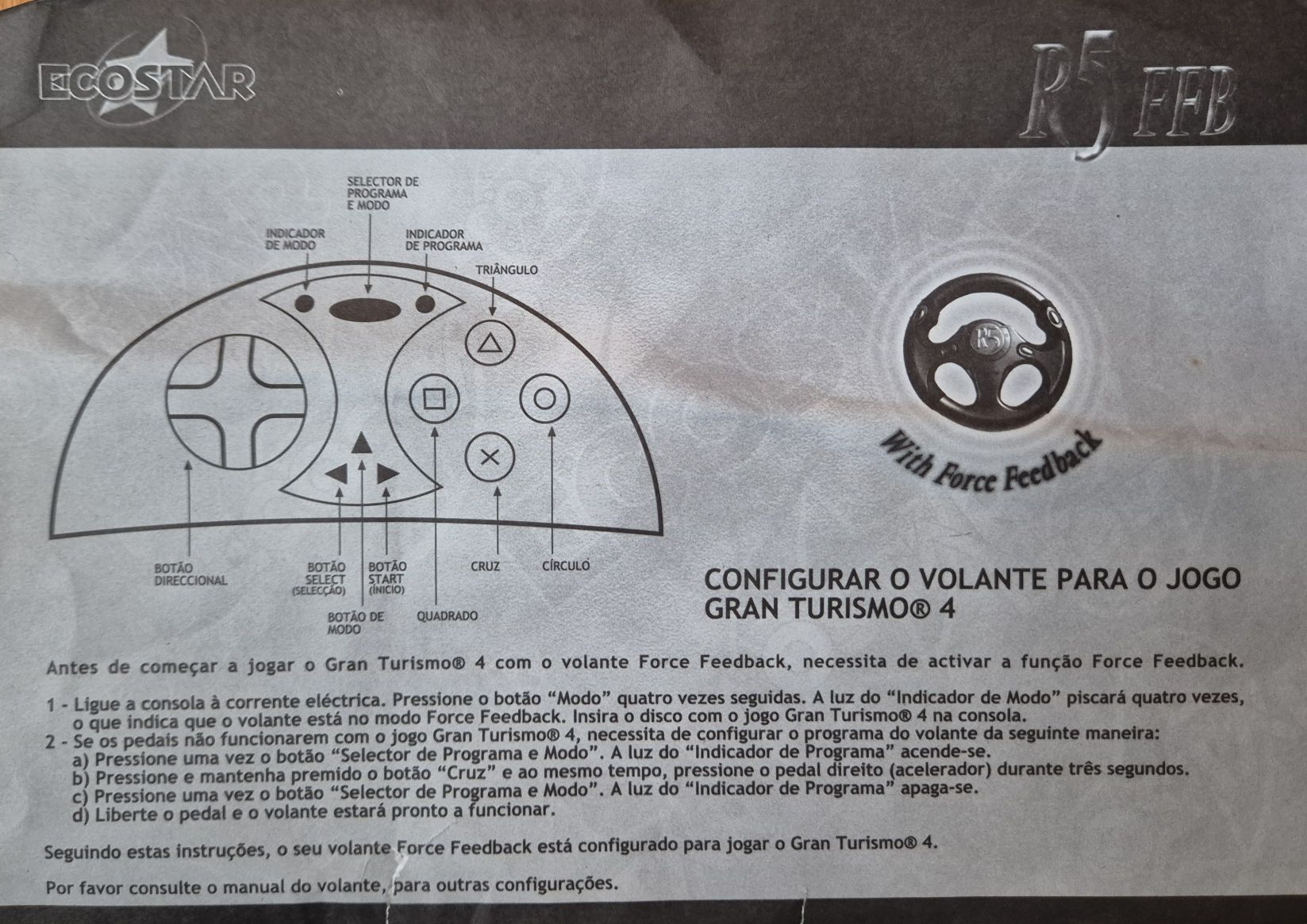 Volante Ecostar R5 FFB para PS2