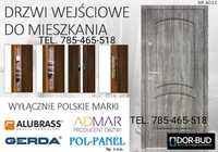 DRZWI WEJŚCIOWE drewniane i metalowe zewnętrzne z montażem