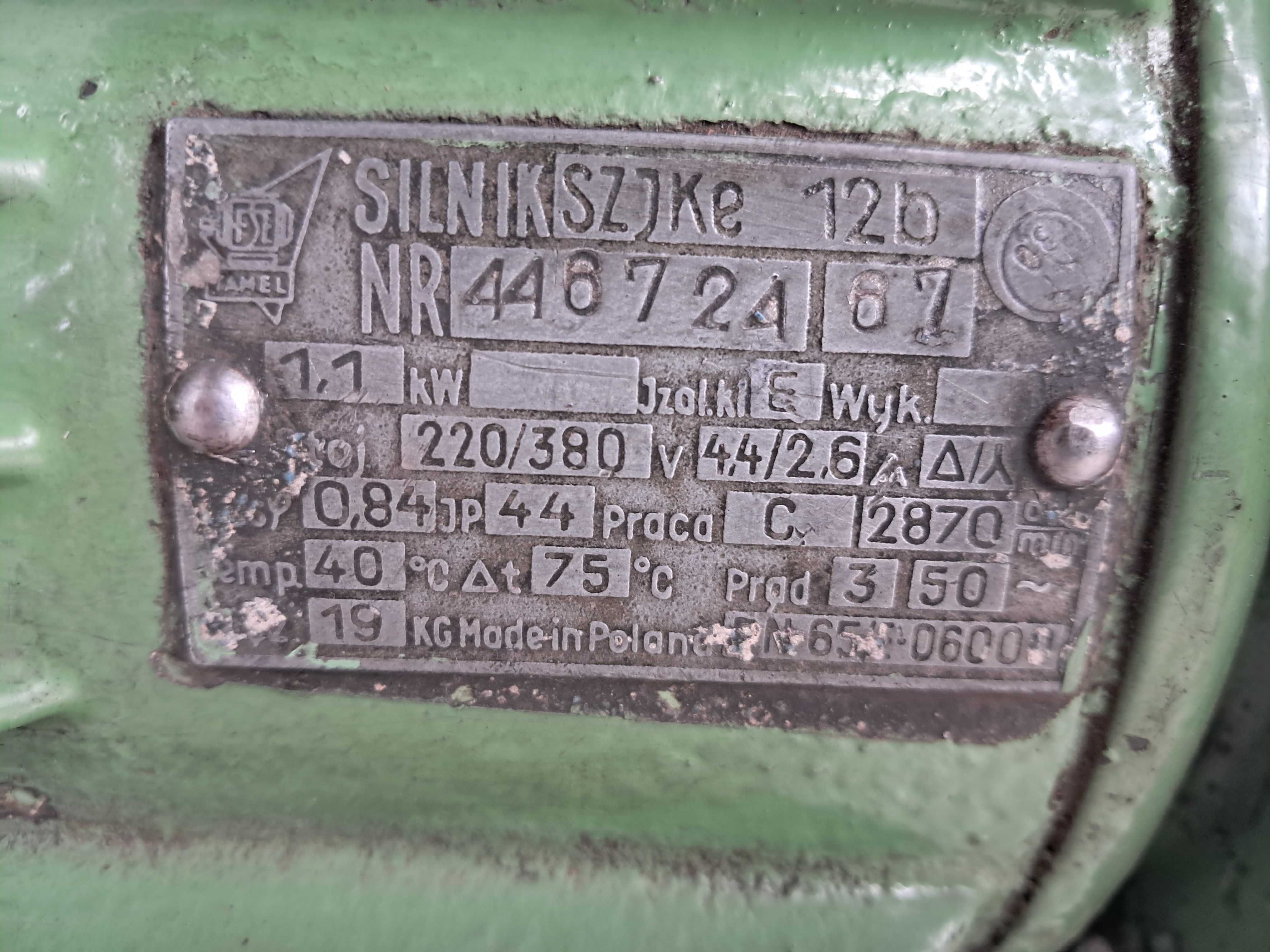 Silnik elektryczny wysokoobrotowy 1,1kw 2870 obrotów Polski .Wysyłka