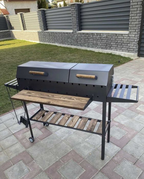 Мангал з решіткою для гриля метал 5 мм на 13 шампурів + ПОДАРУНОК