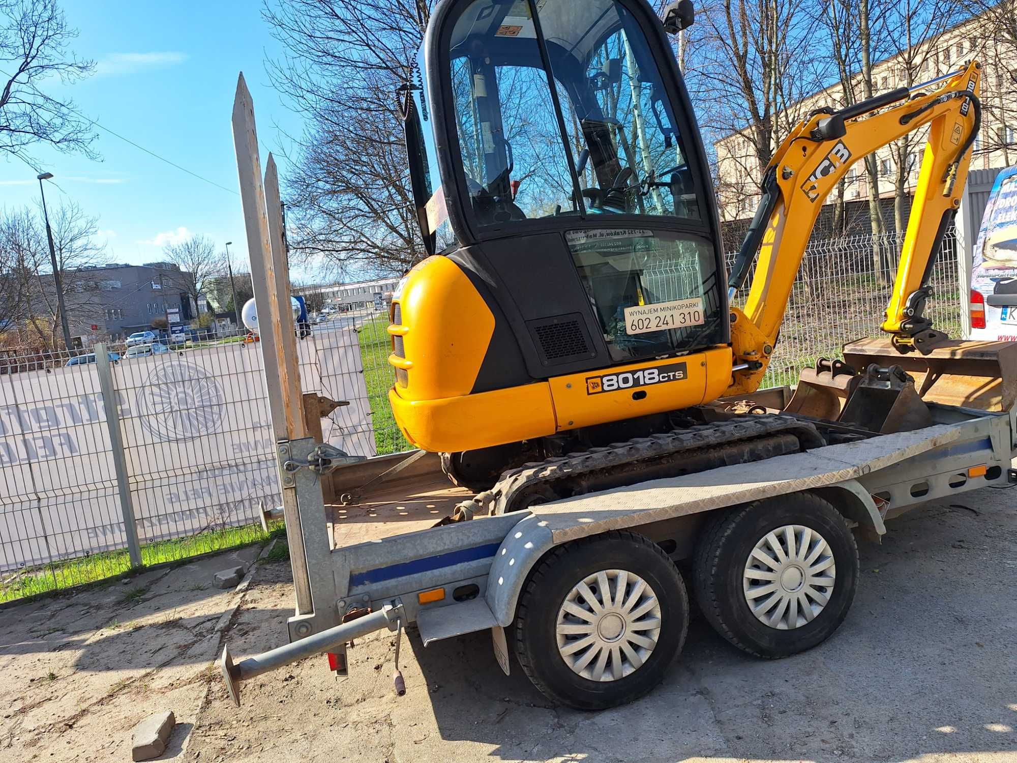 Usługi Mini-Koparką JCB 8018 CTS-Wynajem Koparki z Operatorem