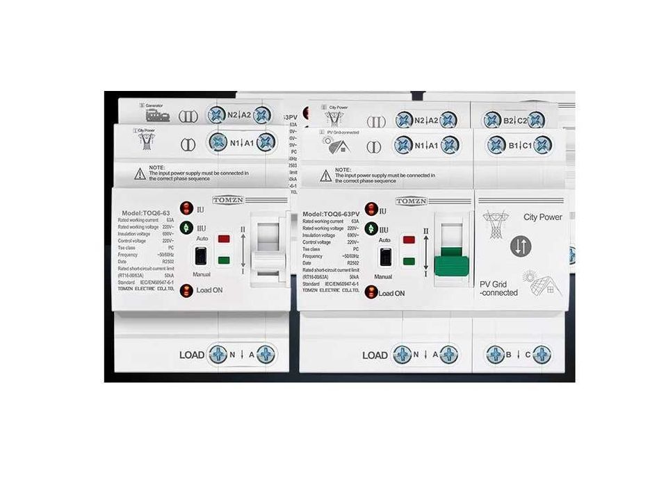 АВР однофазний. TOMZN 2P 4P 63A 220V