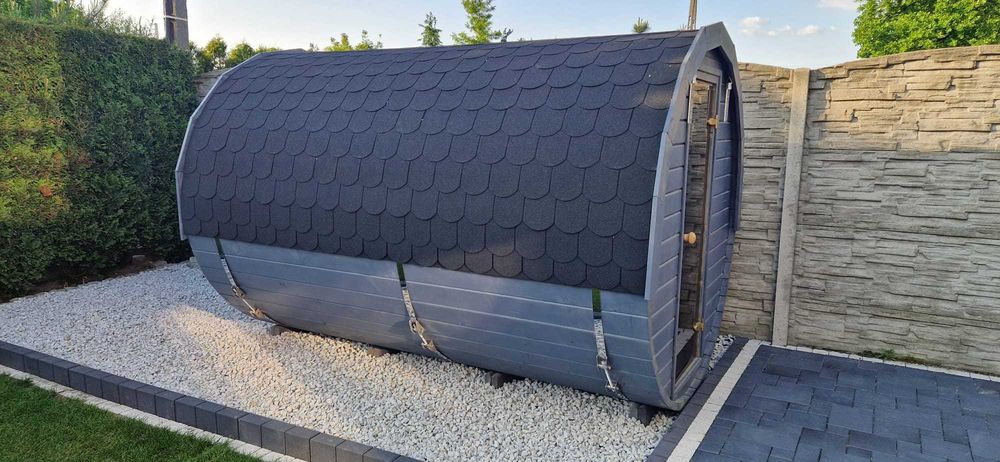 Sauna ogrodowa Beczka FULL ZESTAW 2x2