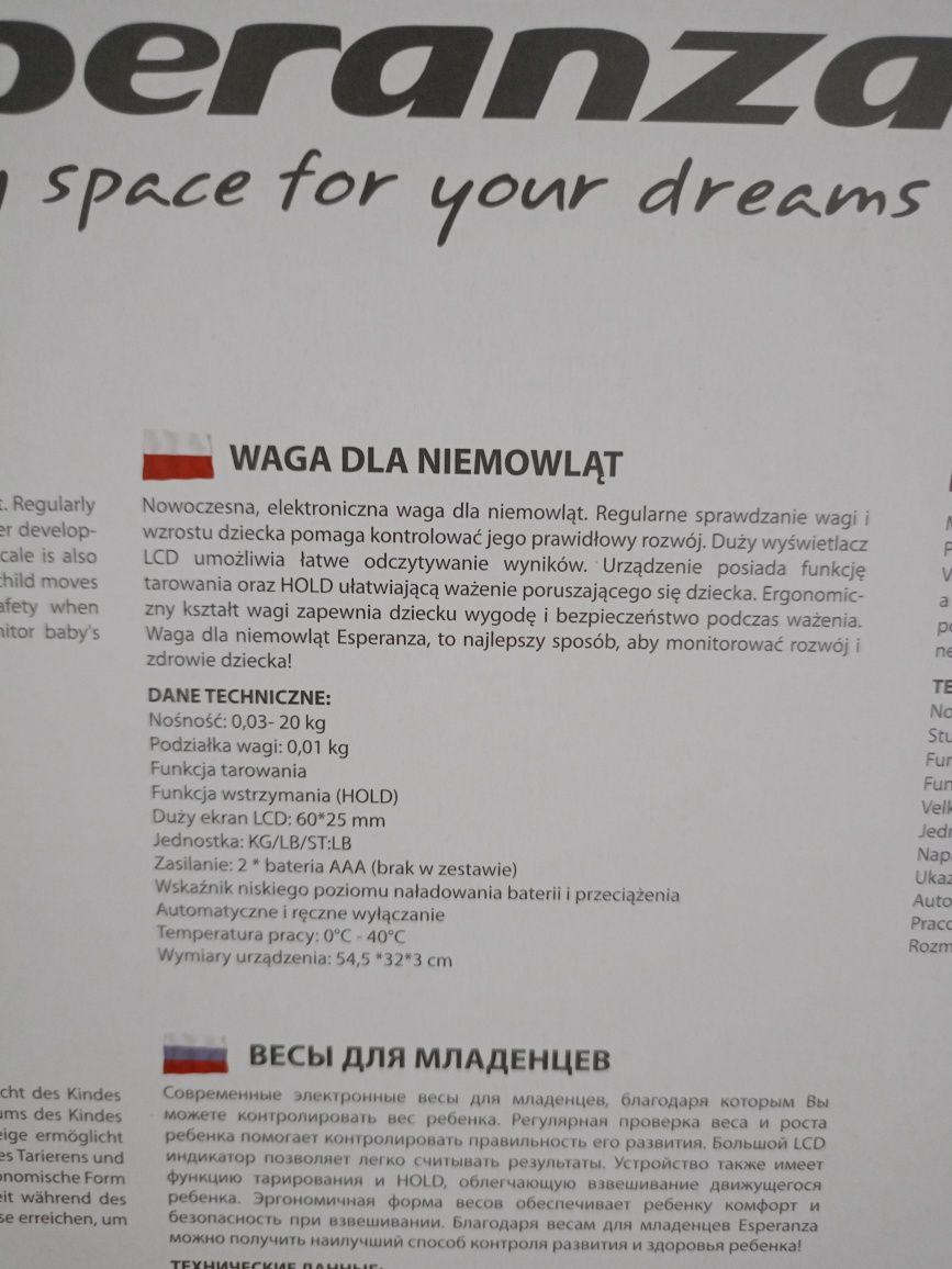 Waga niemowlęca Esperanza