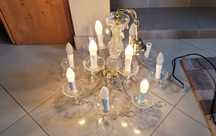 Żyrandol lampa kryształy kryształki ITALY design lata 70