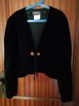 Bolero de veludo preto