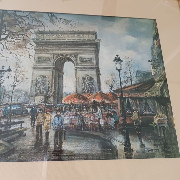 Duży obraz w ramie za szkłem PARYŻ