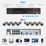 Zestaw monitoringu 4 kamery-8mpx dysk-1TB 20m kabla do KAŻDEJ POE/12V
