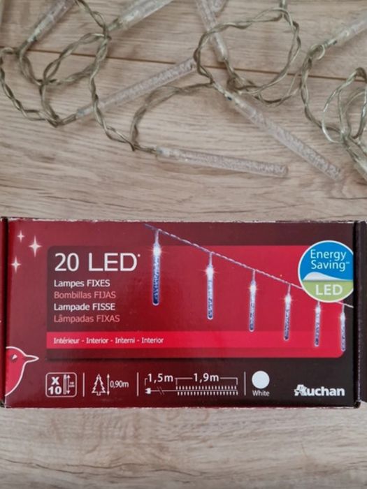 Lampki LED w kształcie sopelków