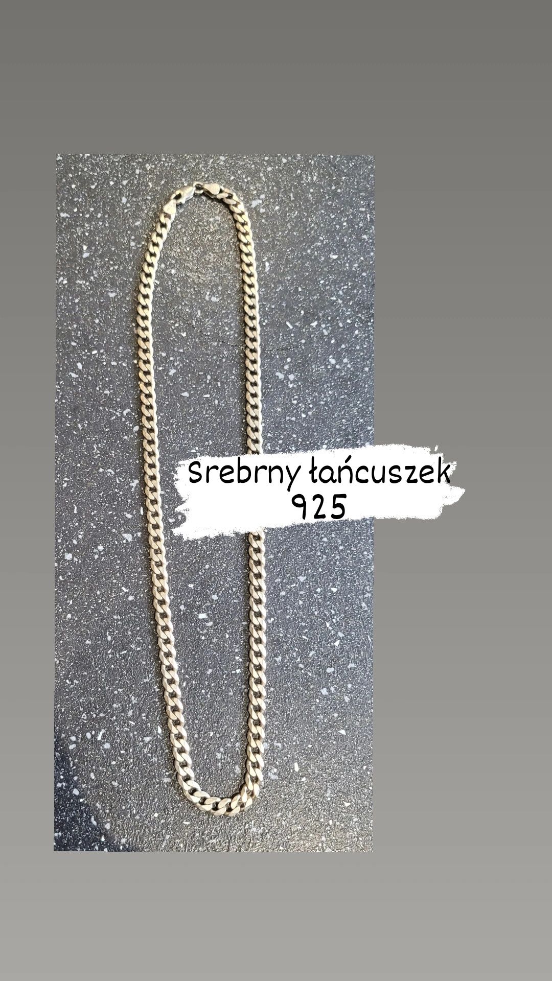 Srebrny gruby łańcuszek unisex