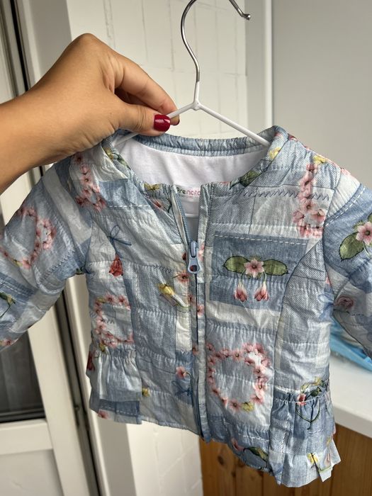 Вітрівка дитяча 68 см на дівчинку блакитна