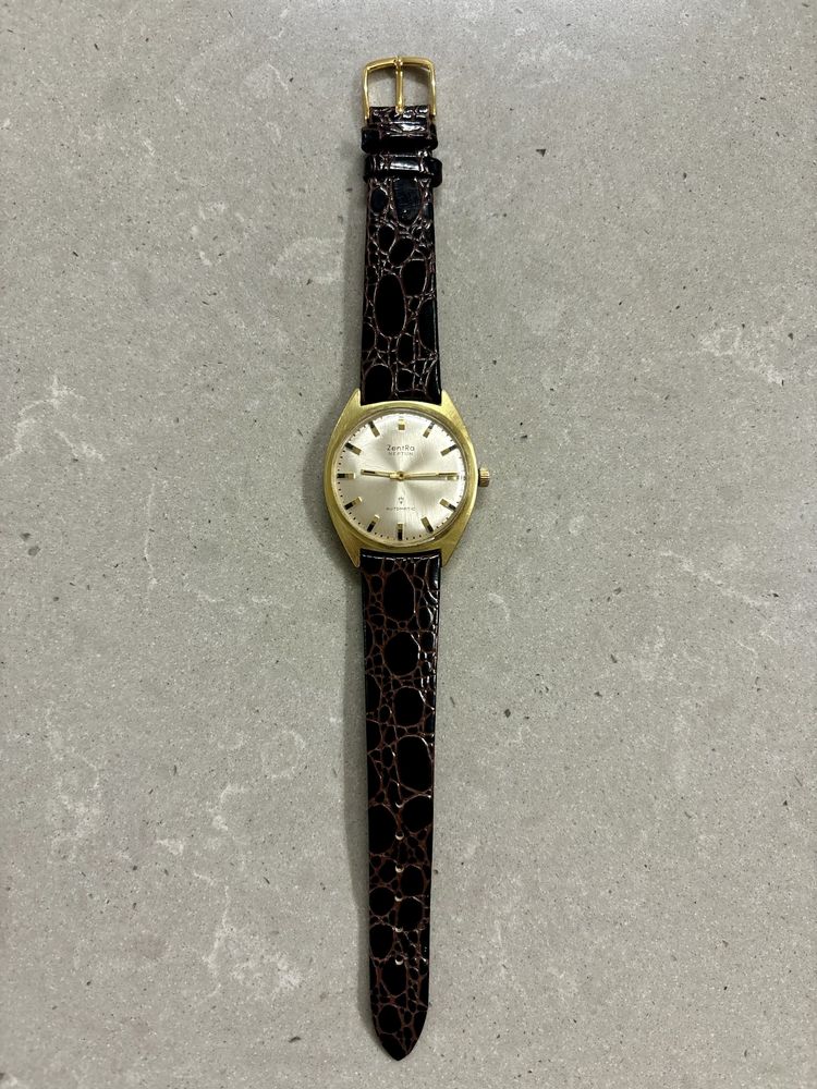 ZentRa Neptun Automatic Piękny złoty Zegarek Vintage Rzadki Unikat