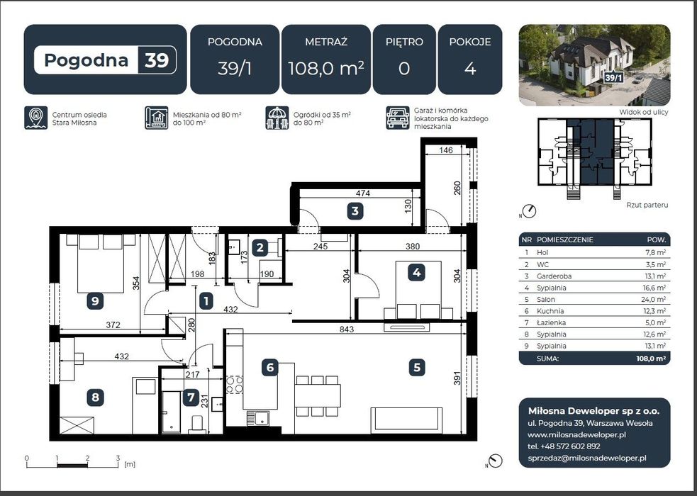 Stara Miłosna, nowe 4pokoje, garaż, ogródek BP