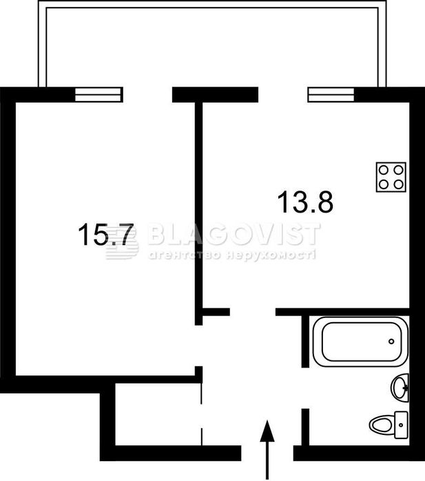 Продаж 1 кімнатної квартири Академіка Заболотного Голосіївський Ремонт