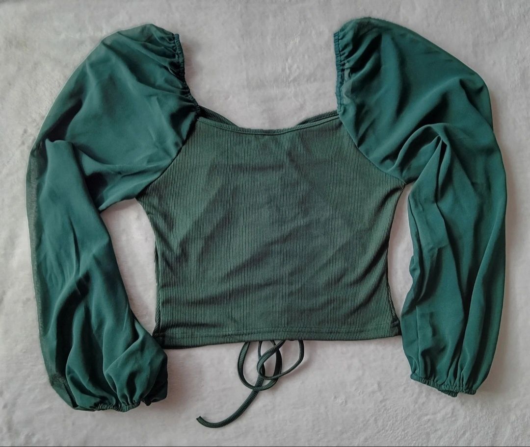 Top,bluzka khaki,zielony