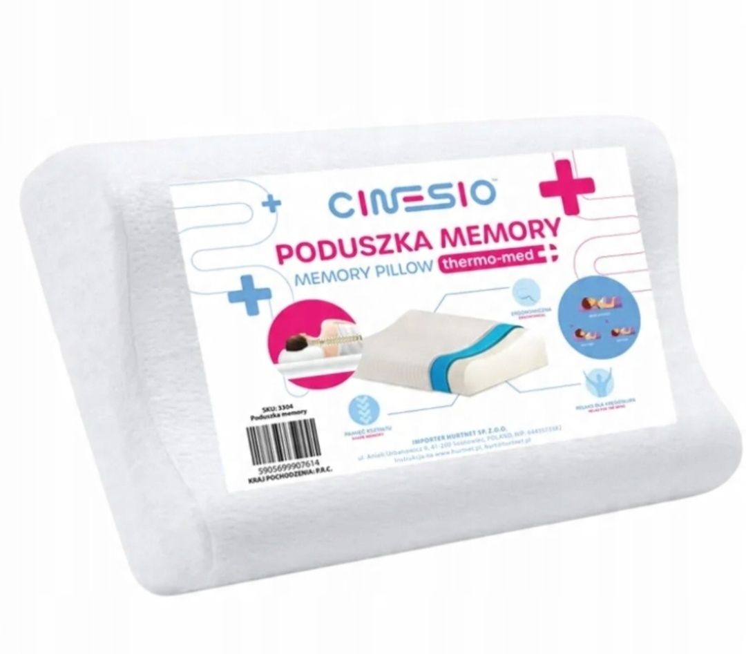 Poduszka ortopedyczna profilowana memory na ból szyji ramion kręgosłup