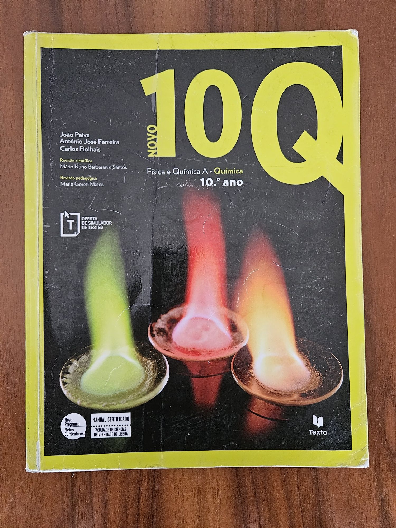 Manual e caderno de atividades Física e Química A-NOVO 10F e NOVO 10Q