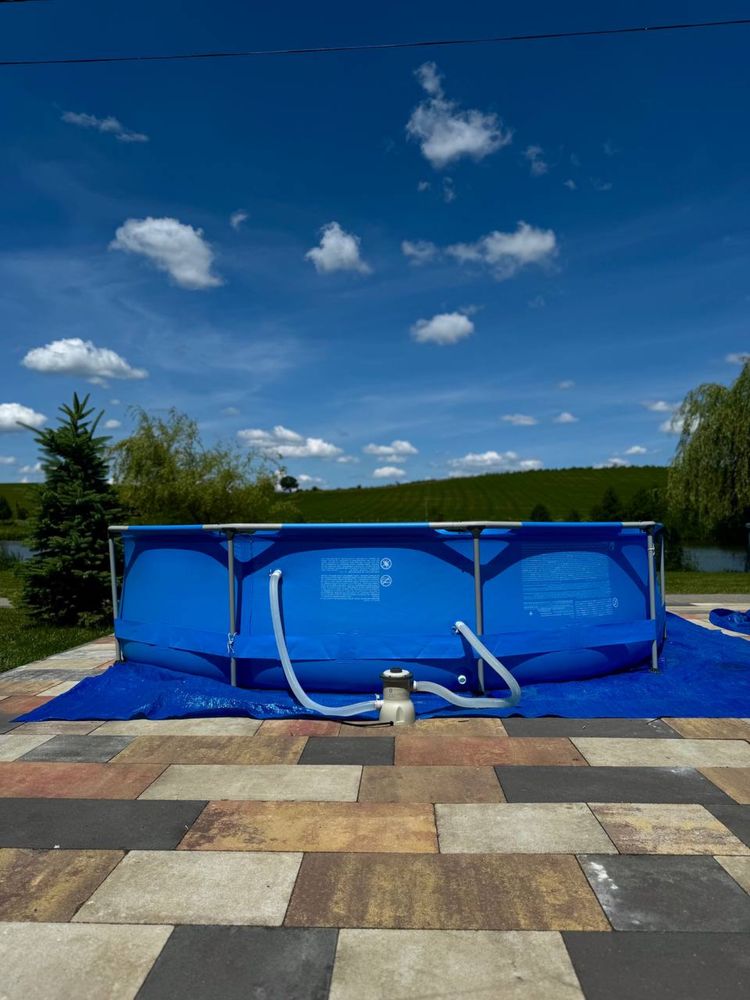 Каркасний круглий басейн Avenli 305×76 см для дітей та дорослих