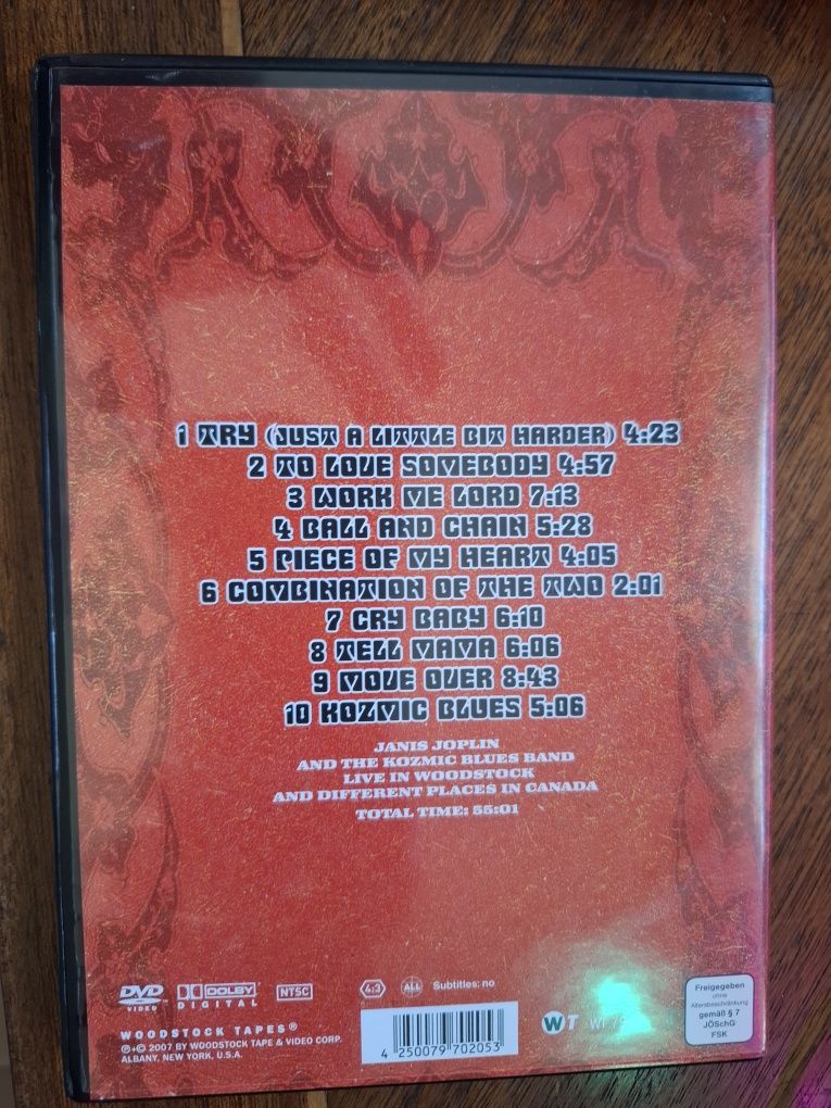 DVD Janis Joplin And The Kozmic Blues Band in Woodstock 2007 WT 7905