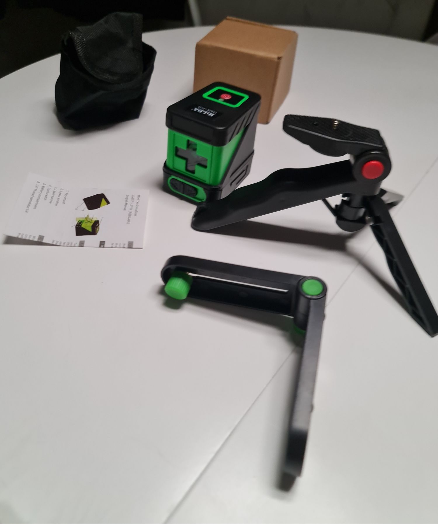 Laser krzyżowy HILDA KTLS217 nowy kompletny zestaw uchwyt magnetyczny