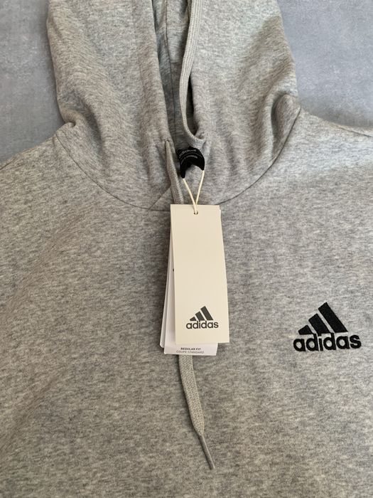 Оригінальне худі Adidas Essentials Fleece Hoodie Grey H12213 із США