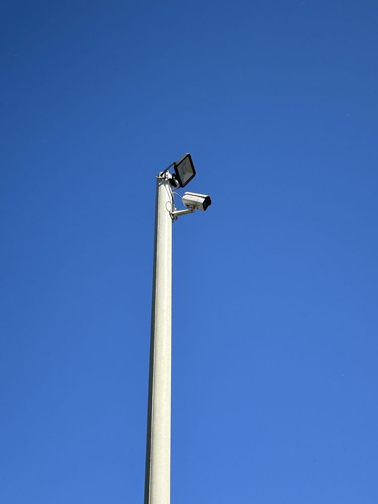 Słup/Maszt pod Oświetlenie - Światłowód - Monitoring - Flagi 7m