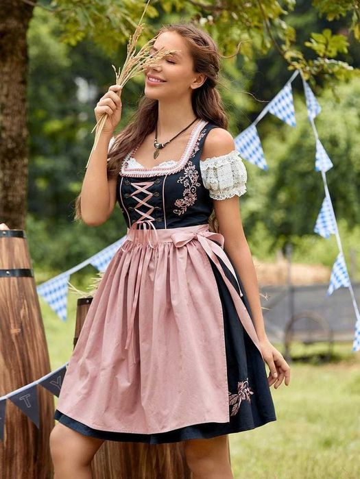 Bawarski Strój Przebranie  SUKIENKA HAFT Roz L Halloween