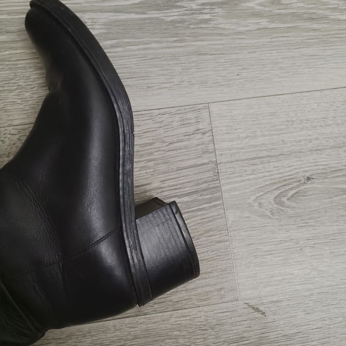 Зимние сапоги кожаные