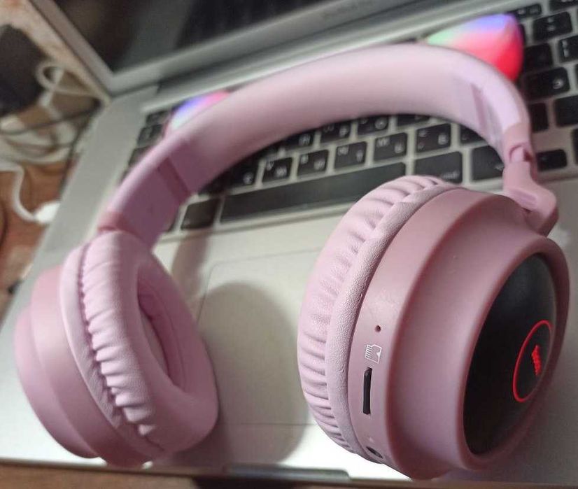 Беспроводные наушники  Hoco-27(кошачьи ушки)