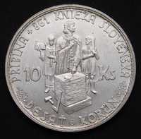 Słowacja 10 koron 1944 - Pribina - srebro - bez krzyża