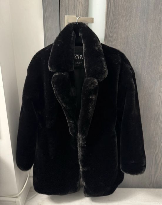 zara futerko futro płaszcz długie grube NOWE rozmiar L