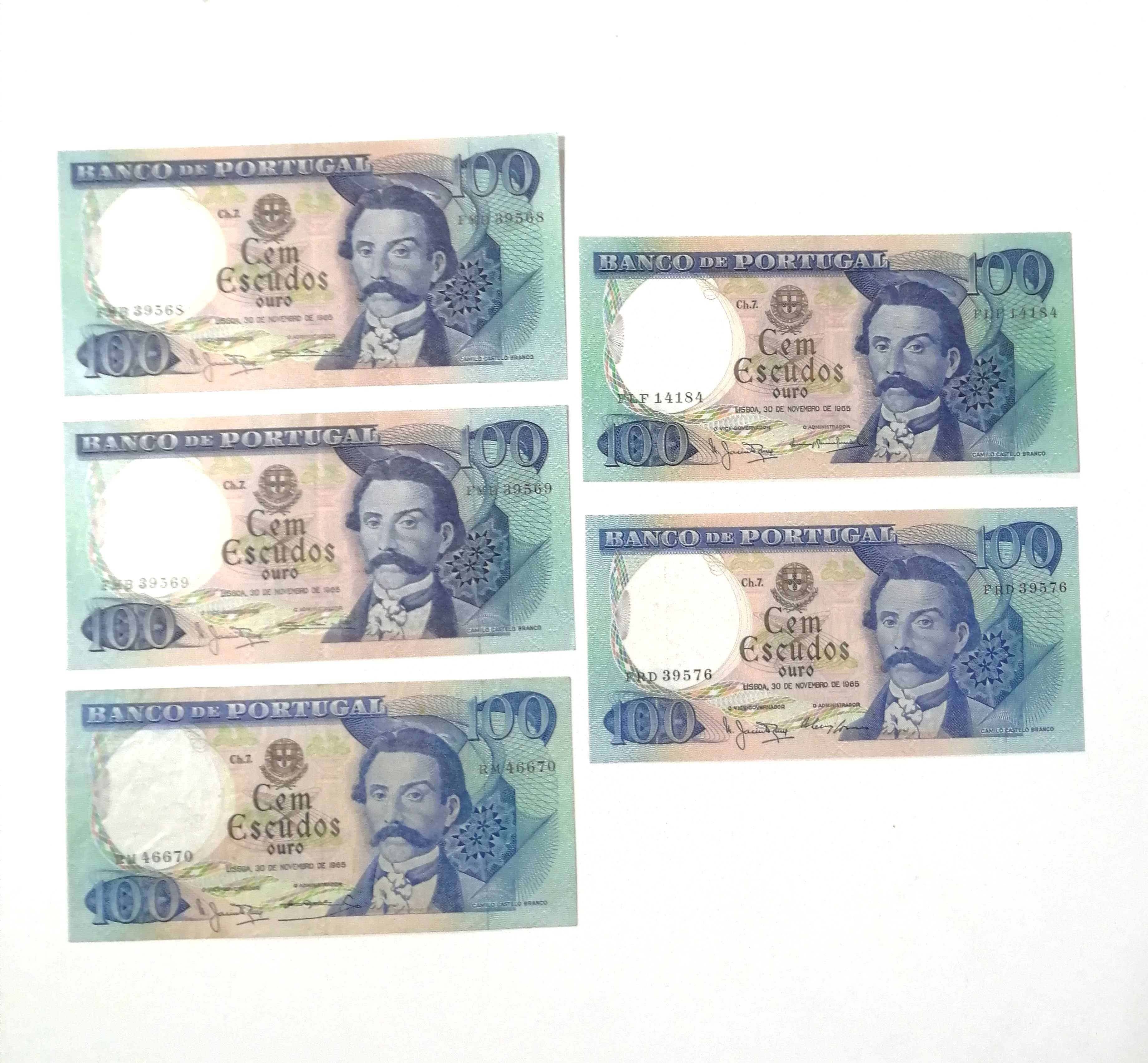 Notas 100 escudos, Camilo de Castelo Branco, 100$, 1965