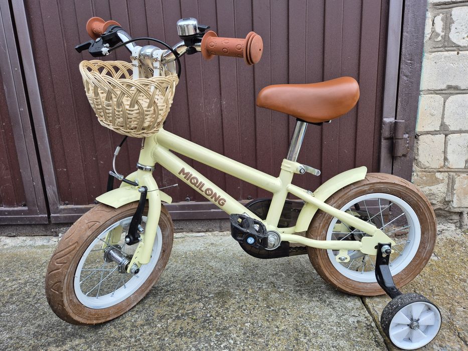 Велосипед Miqilong бежевий 12 дюймів