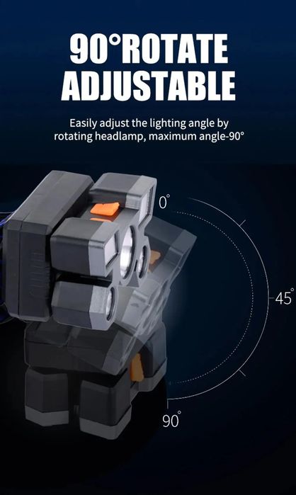 фонарь  налобный LED T501 silver