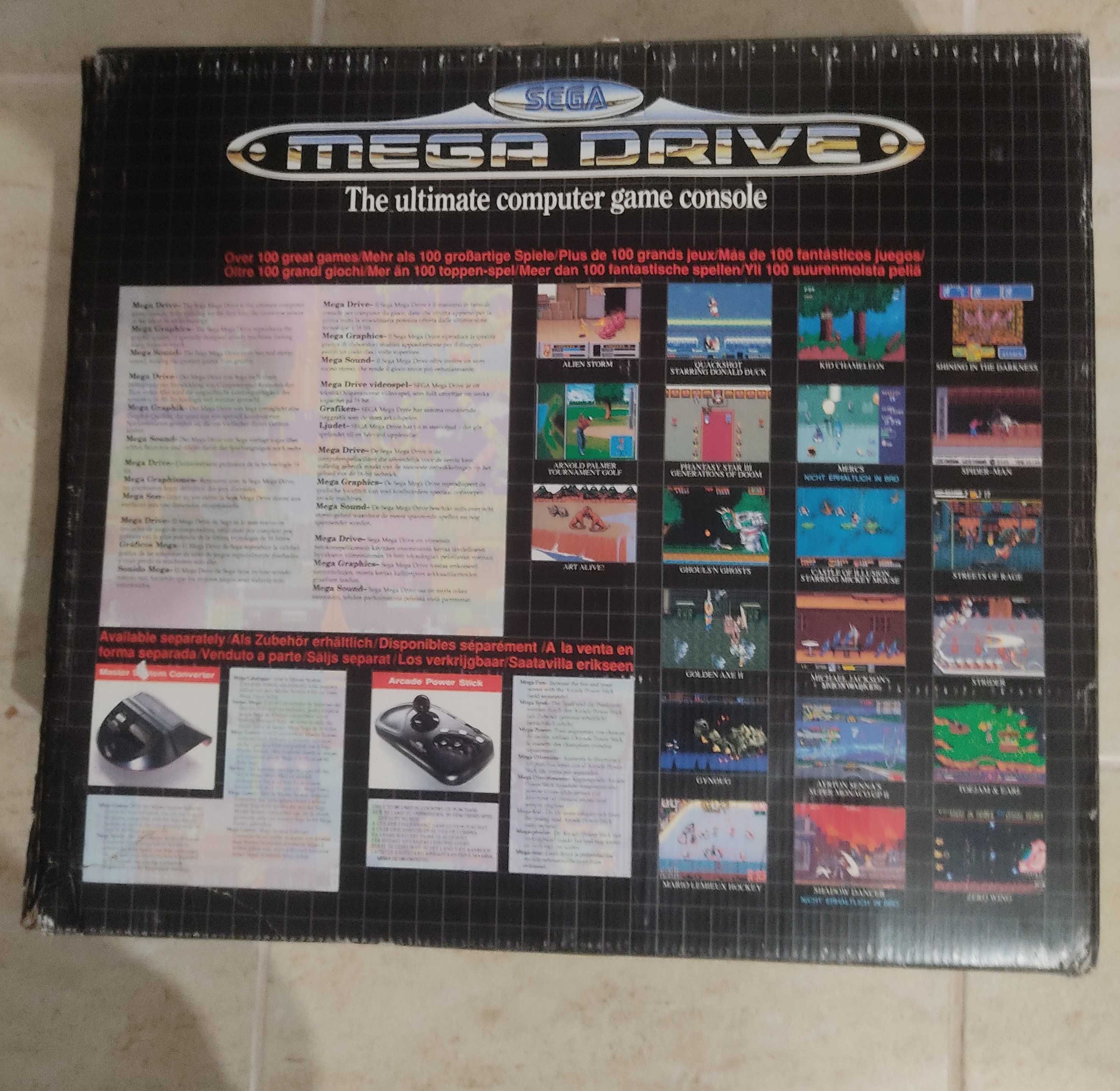 Consola Sega Mega Drive em caixa mais jogo Venon-Spider Man
