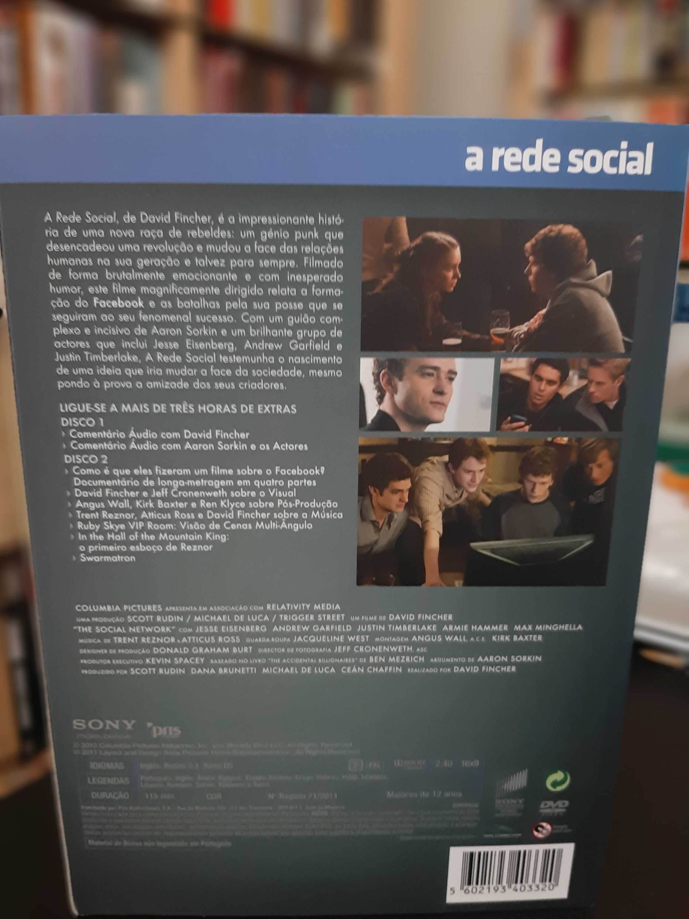 David Fincher - A Rede Social - The Social Network - Facebook - 2 DVD