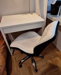 Biurko +krzesło białe Stan bdb
