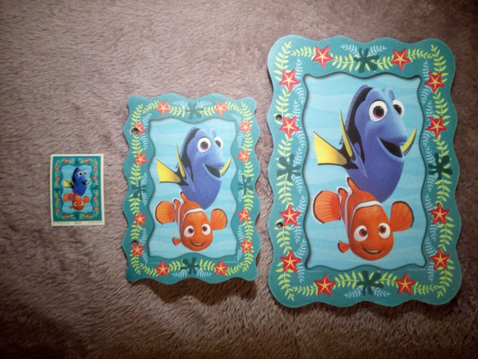 Unikatowy zestaw  starych karteczek z naklejką Nemo