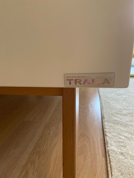 Trama Nuova berço + colchão molaflex c/ resguardo impermeavel + cómoda