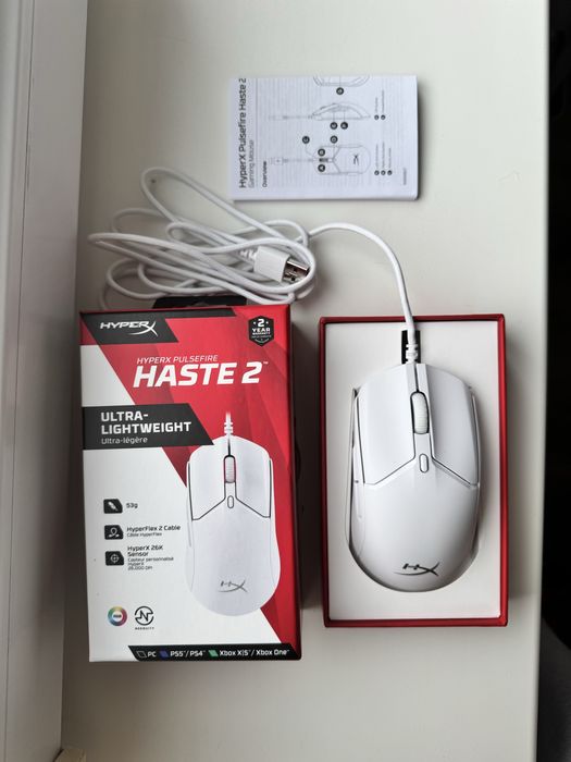 Миша HyperX Plusefire Haste 2 USB White