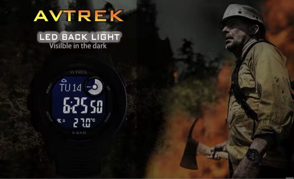 ТОП  Чоловічий годинник AVTREK в чорному кольорі