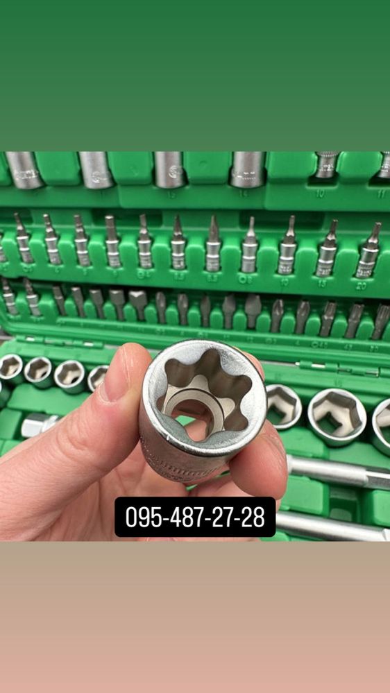 Набір інструментів 108 од INTERTOOL ET-6108sp на дві тріскачки в кейсі