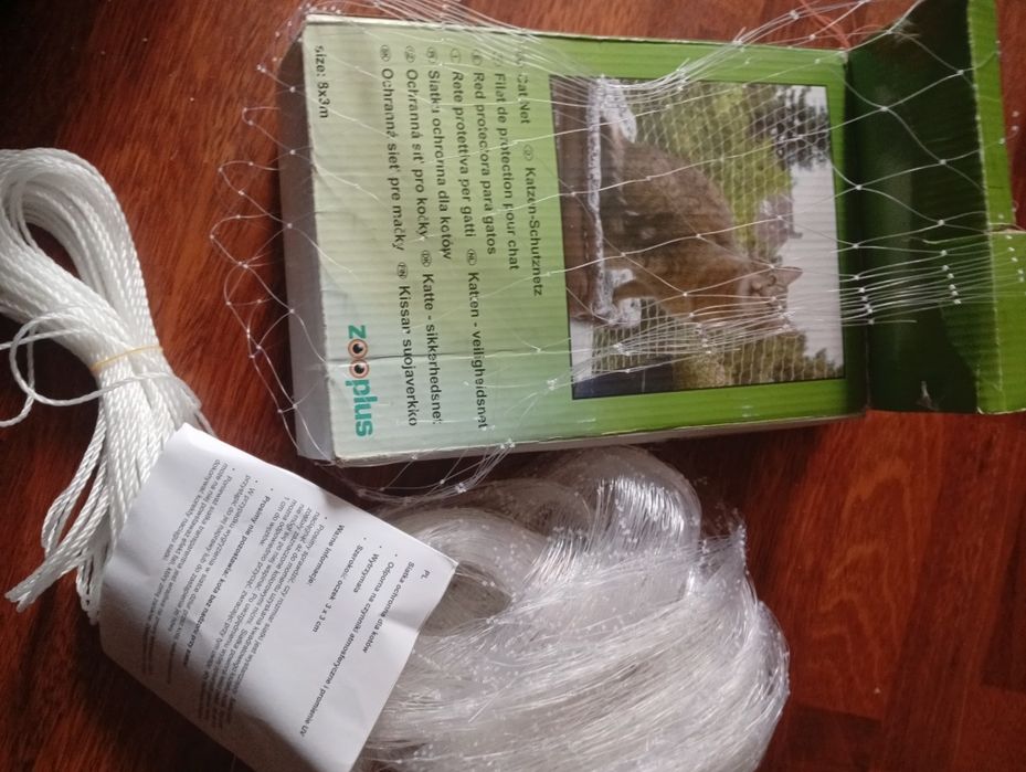 Siatka ochronna dla kota balkon 8x3m