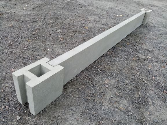 Podmurówka ogrodzeniowa gładka prosta murek płyta betonowa pod panel